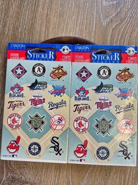 New Vintage 1997 MLB Baseball stickers Carleton Cards 2 packs Blue Jays Yankees
